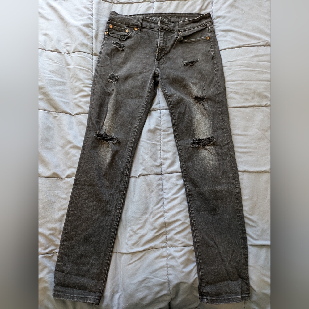 American Eagle Next Level Flex Distressed busted knees Jeans Sz 30x30